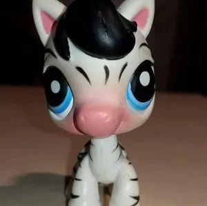 Figurine Littlest Pet Shop LPS #392 Zèbre - Occasion, Parfait Pour Les Collections